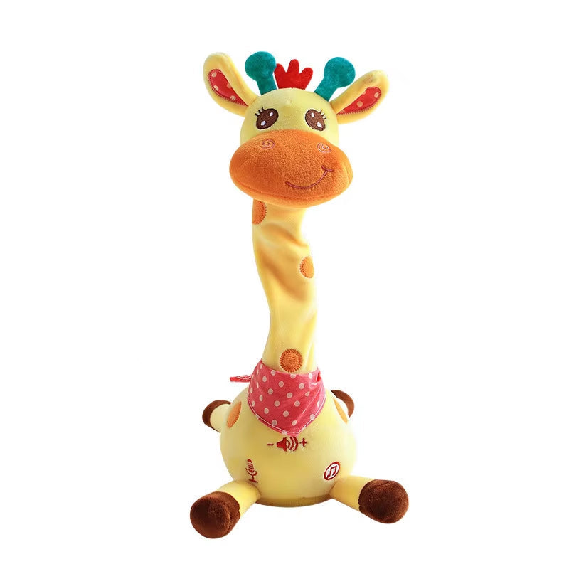 Dancing Talking Giraffe Toy, Stuffed Animal Baby Toy Repeating What You Say, Glowing Musical Giraffe with Children'S Songs Gifts