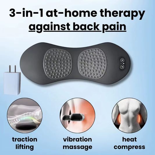 Soothe-3-In-1 Back Massager Waist Pillow Bed Sleeping Waist Protection Pad Electric Massage Lying Flat Waist Pain Waist Massager